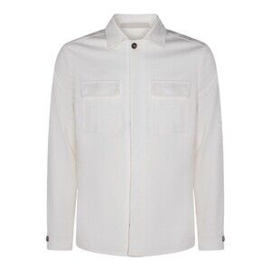 Eleventy Structured White Jacket With Front Zipper Closure - NWT